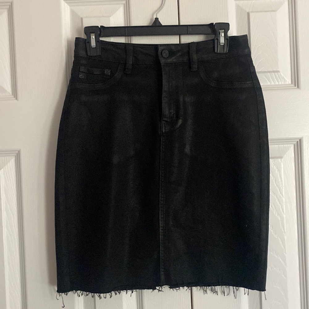 Coated shimmer denim skirt - Picture 1 of 2